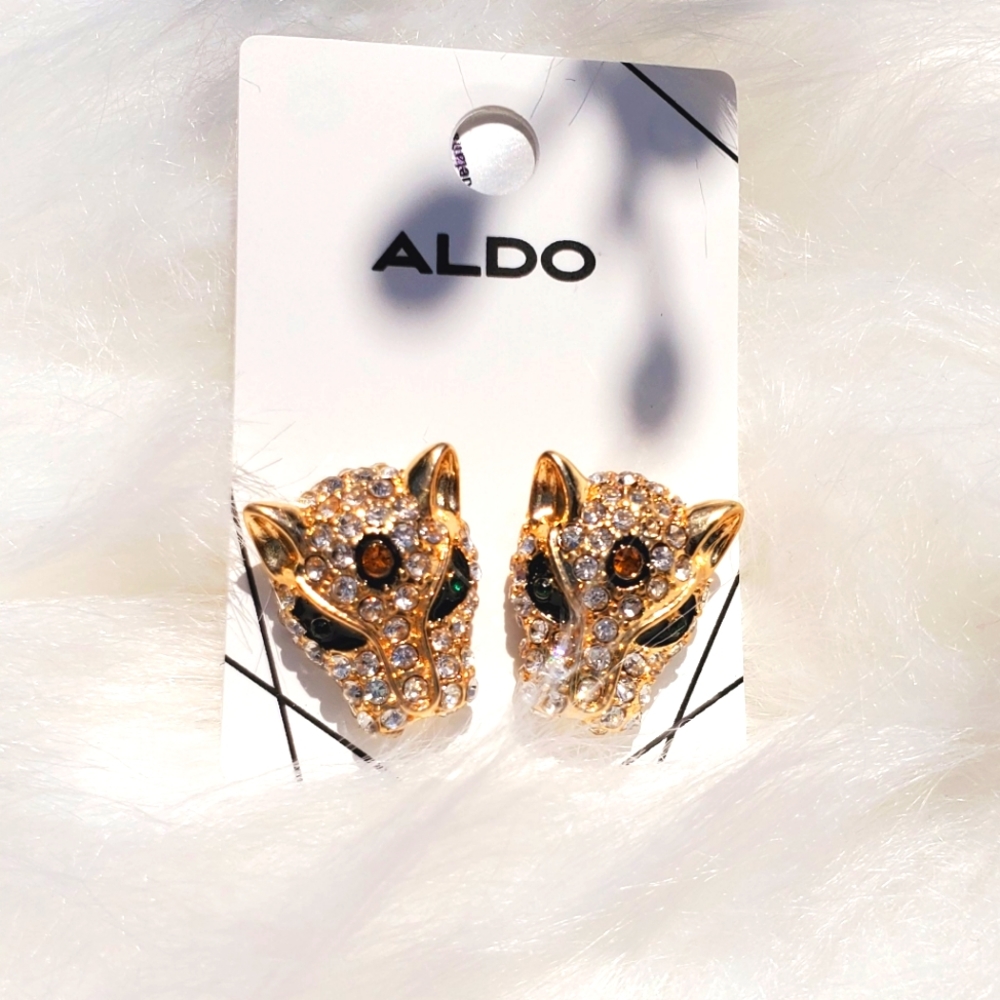 ALDO Lion Head Earrings